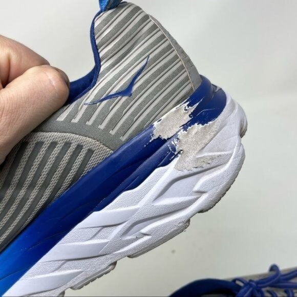 HOKA  One One Bondi 6 Mens Size 11.5 Blue Gray Sneakers  Running scratched main image 7